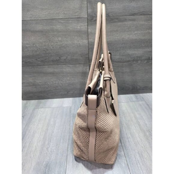 Furla Anemone Perforated Satchel bag beige gold large bag tote B000438 - Picture 3 of 10